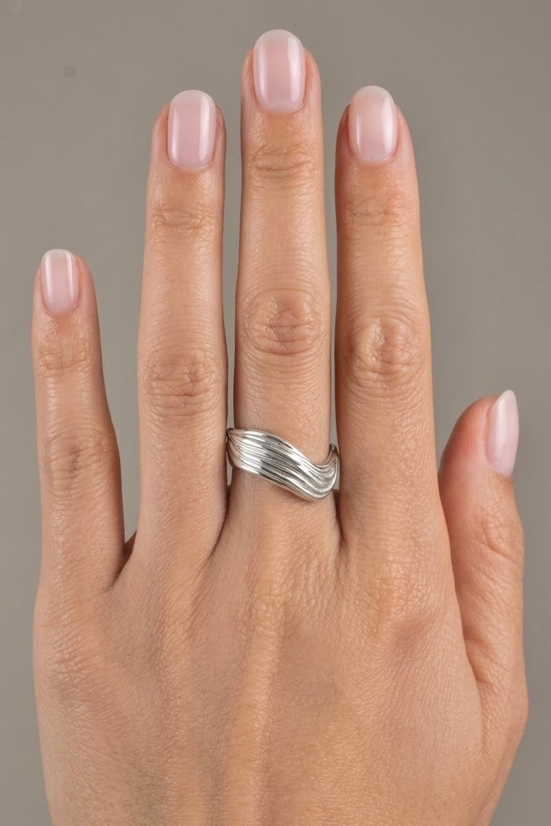 Ocean Wave Ring | Sterling Silver