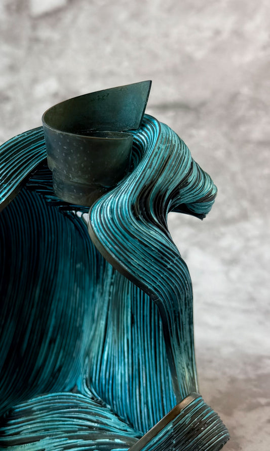 Candle Holder - Verdigris Sprout