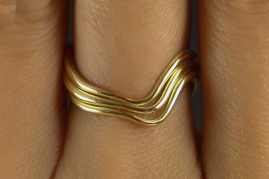 Gold Wave Ring