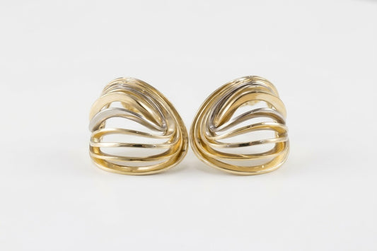 Gold Ripple Studs
