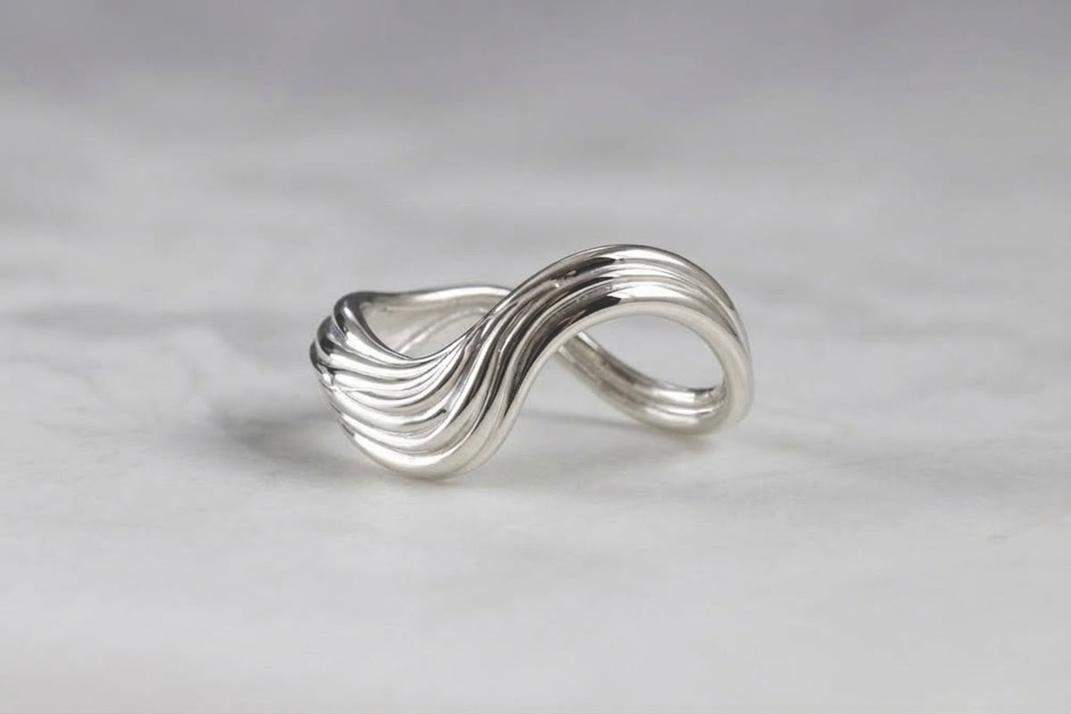 Ocean Wave Ring | Sterling Silver