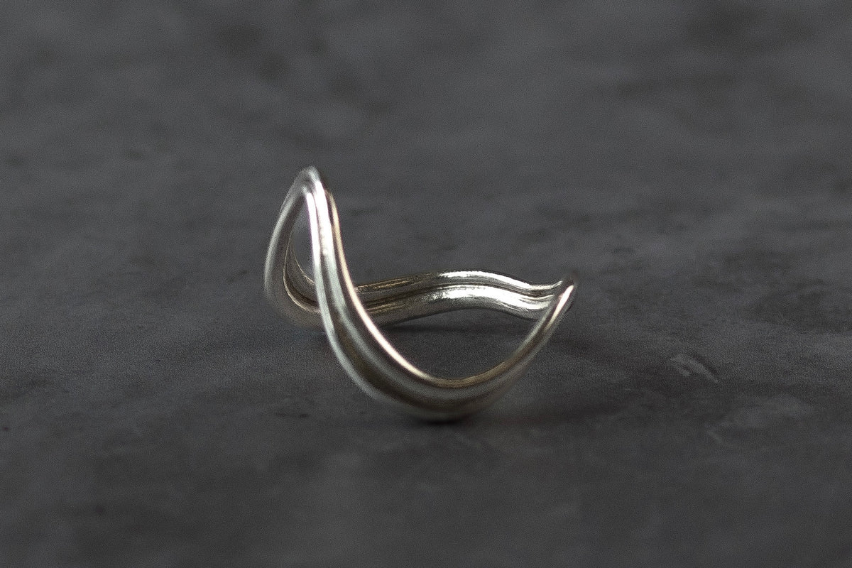 9ct Yellow Gold Fluid Wave Ring | Neap Tide