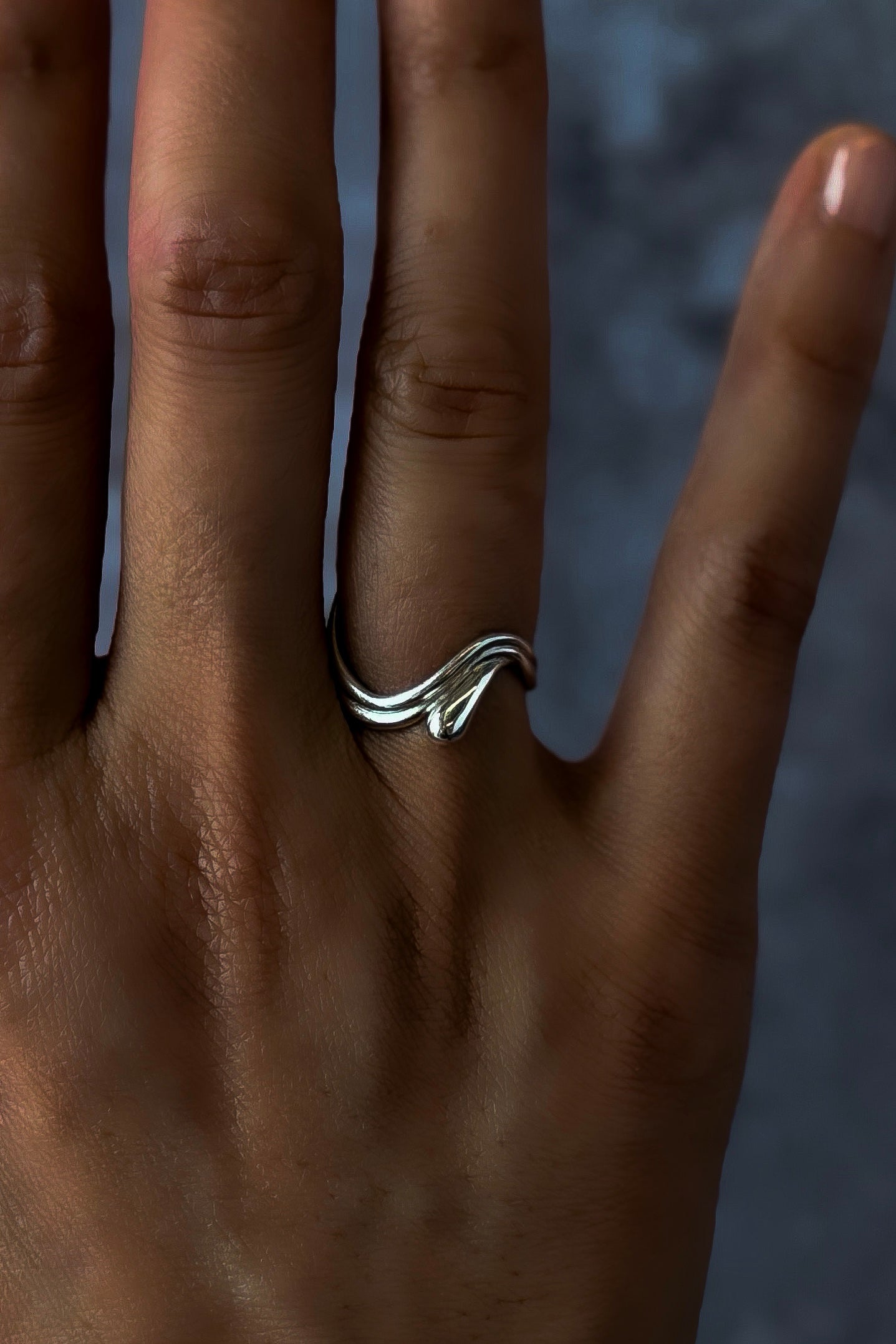 Silver Droplet Ring | Naiad