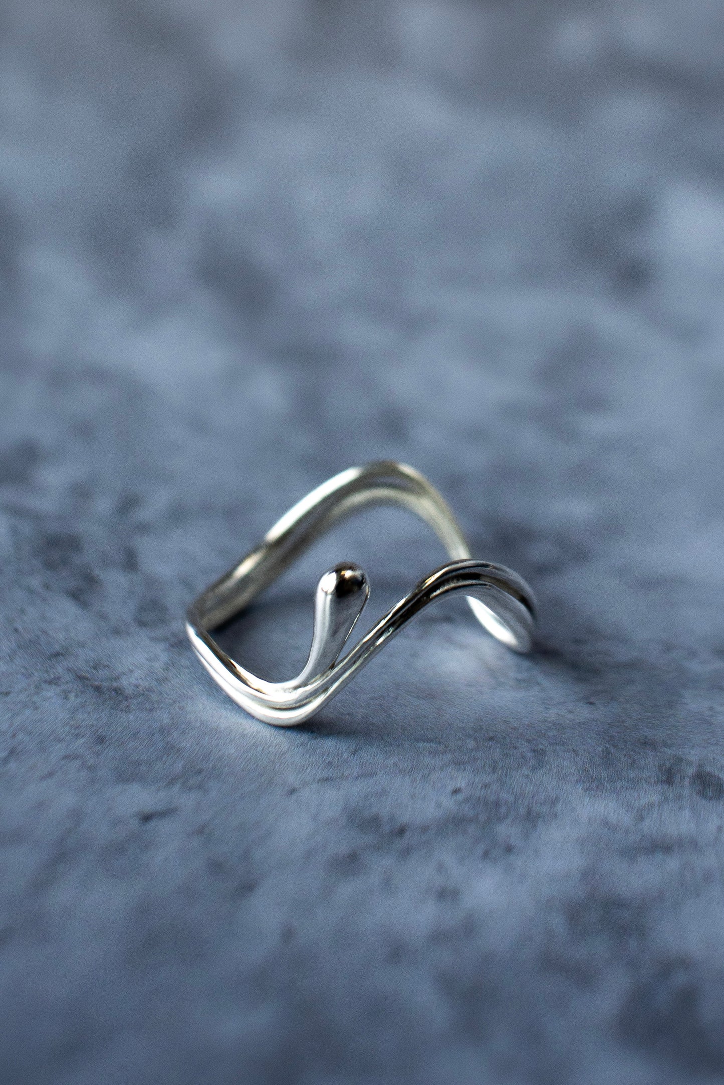 Silver Droplet Ring | Naiad