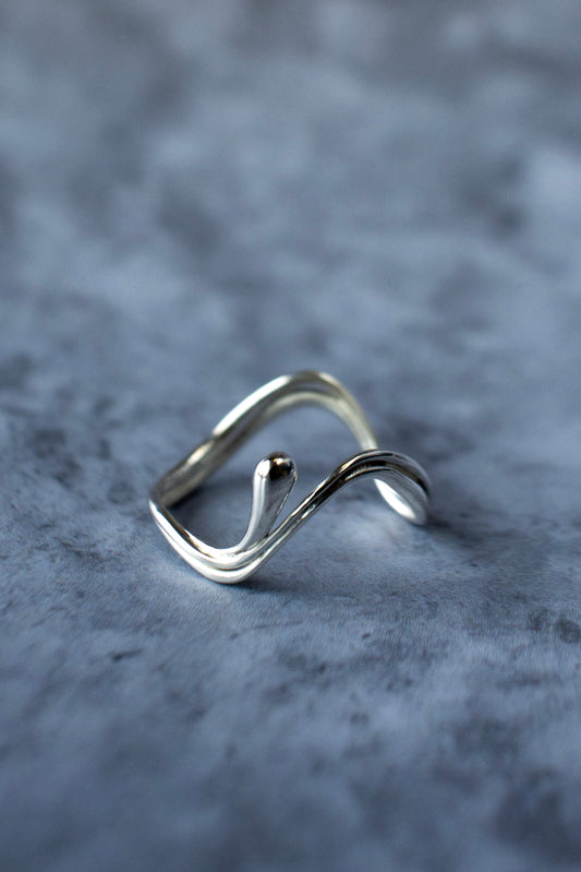 Silver Droplet Ring | Naiad