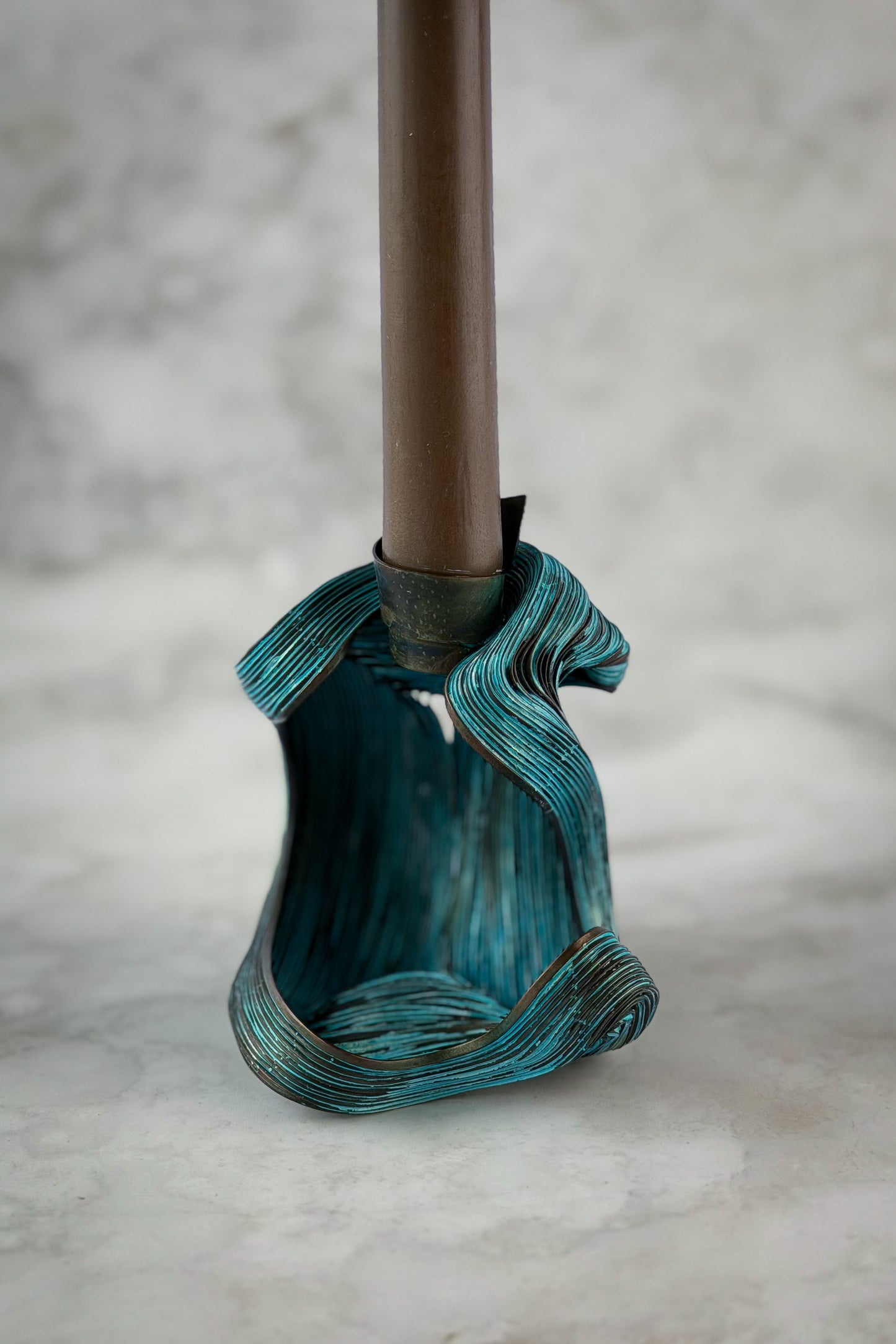Candle Holder - Verdigris Sprout