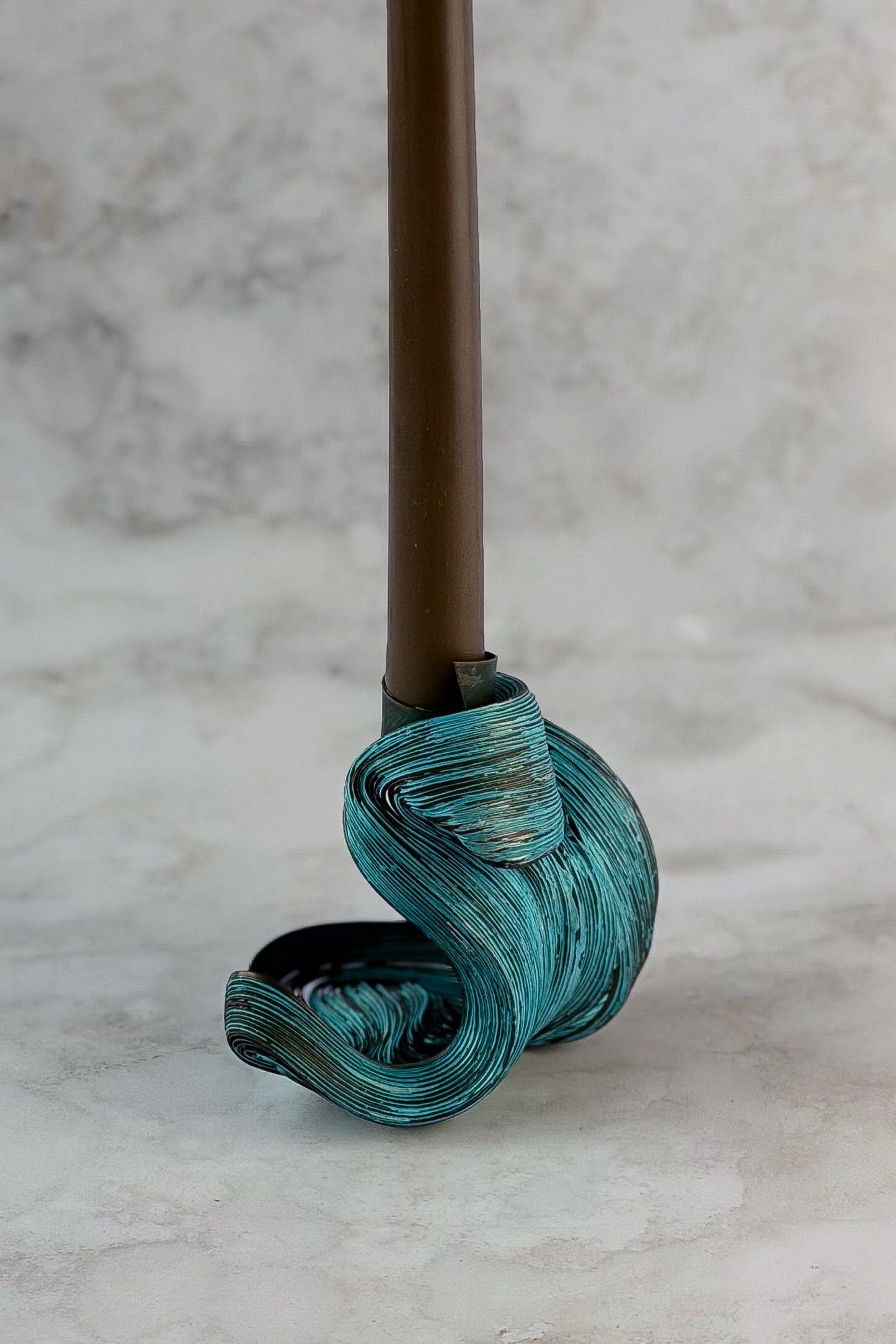 Candle Holder - Verdigris Sprout