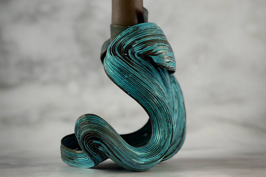 Candle Holder - Verdigris Sprout