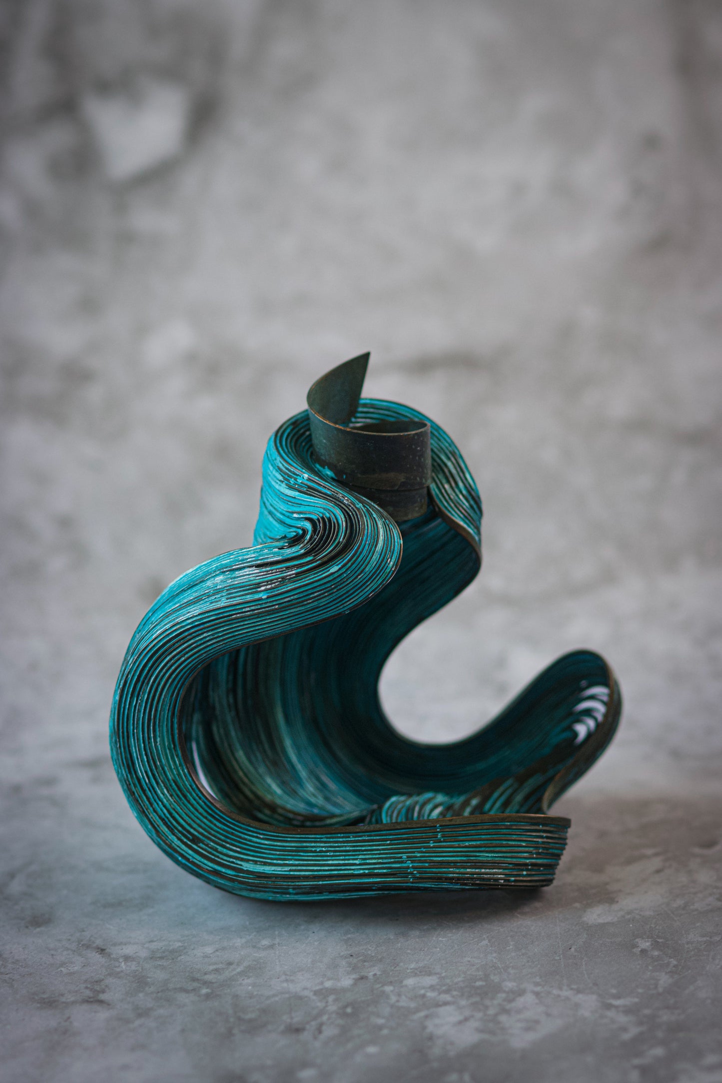 Candle Holder - Verdigris Sprout