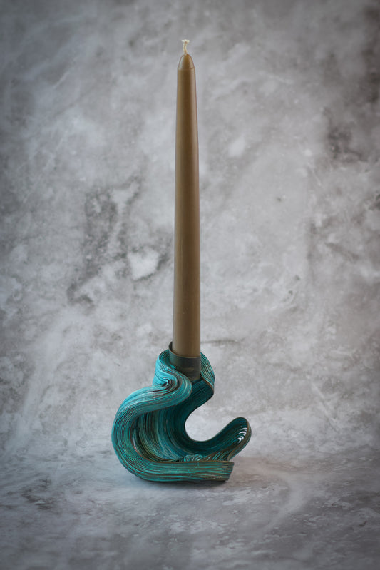 Candle Holder - Verdigris Sprout